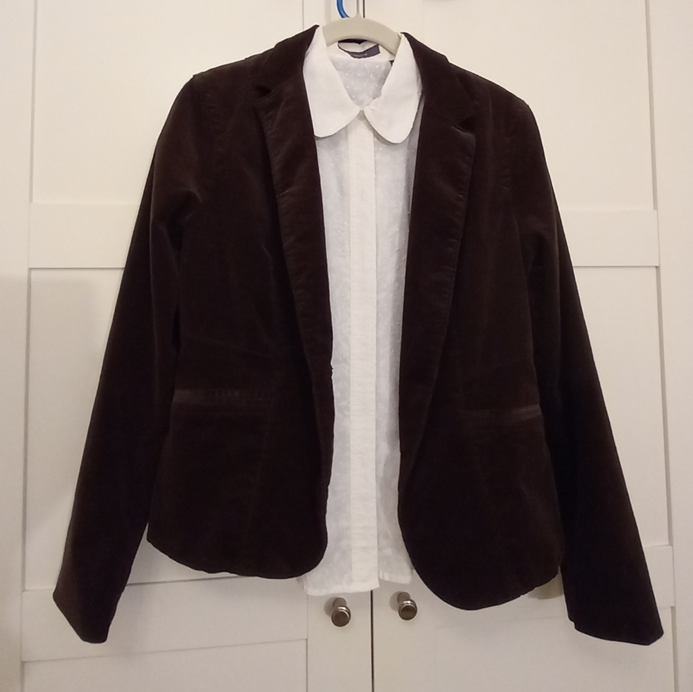 Calvin Klein Corduroy Jacket and Liz Claiborne Button Down Blouse Bundle